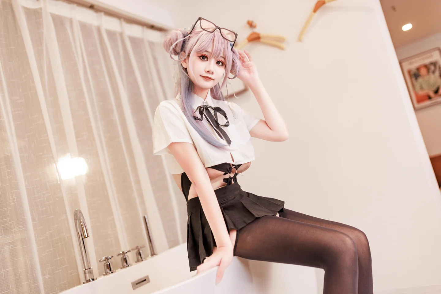 阿雪雪 - No.016 居家女高 [64P,2V-2.20GB] tg@simisebaisi 【丝足阁】005.webp